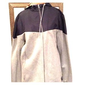 Insight Hoodie. Grey with Navy.